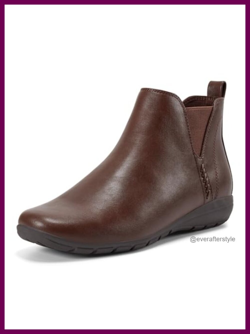 Womens Faux Leather Ankle Booties Chelsea Square Toe Zip Flat Comfort